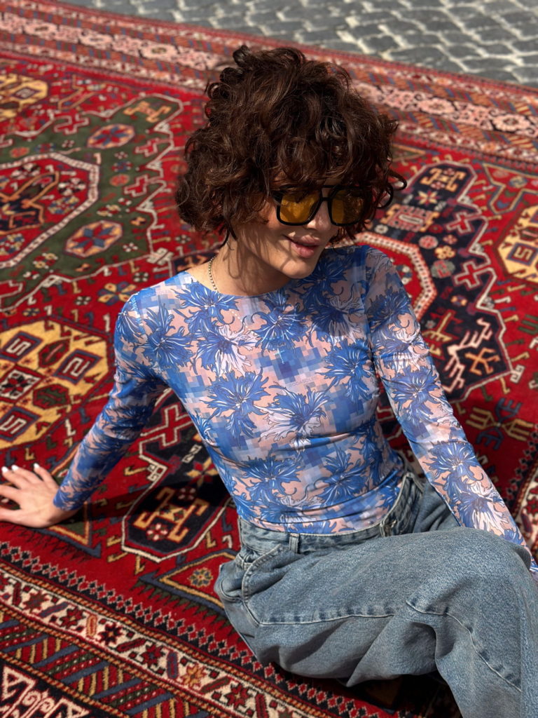 Купальник "Васильки Пиксели"