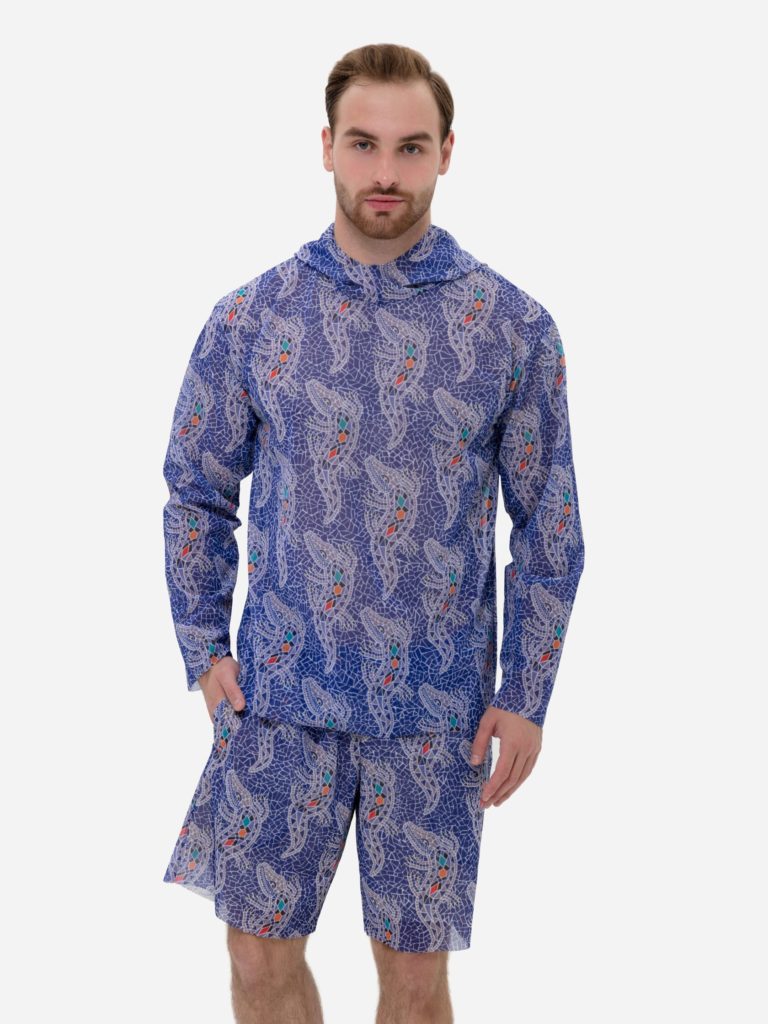 Футболка с капюшоном "Крокодил Лиловый"